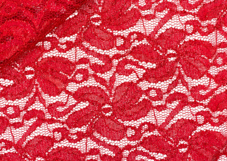 Elasztikus glitteres csipke - ROSSO